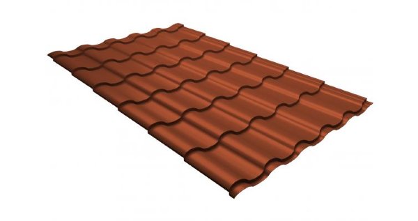 Металлочерепица кредо GL 0,5 GreenСoat Pural RR 750 кирпично-красный (RAL 8004 терракота) купить в Азове