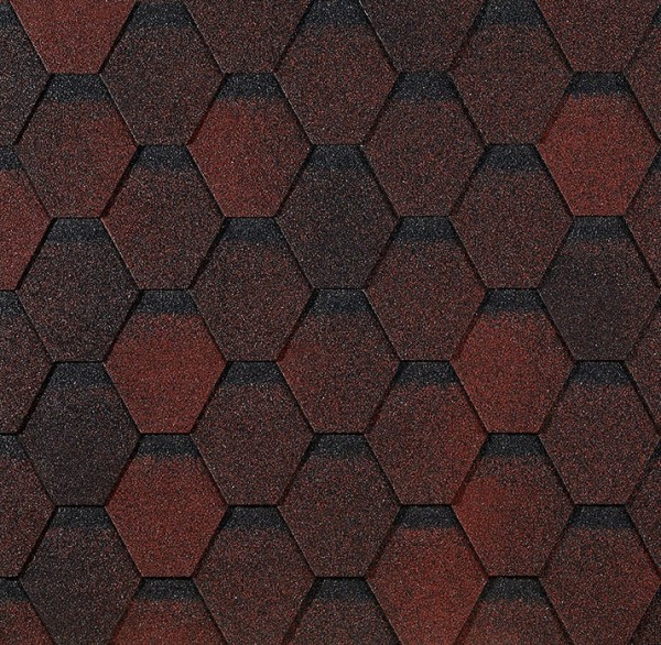 Гибкая черепица EURASIA Docke, Коллекция ШЕСТИГРАННИК Красный купить в Азове