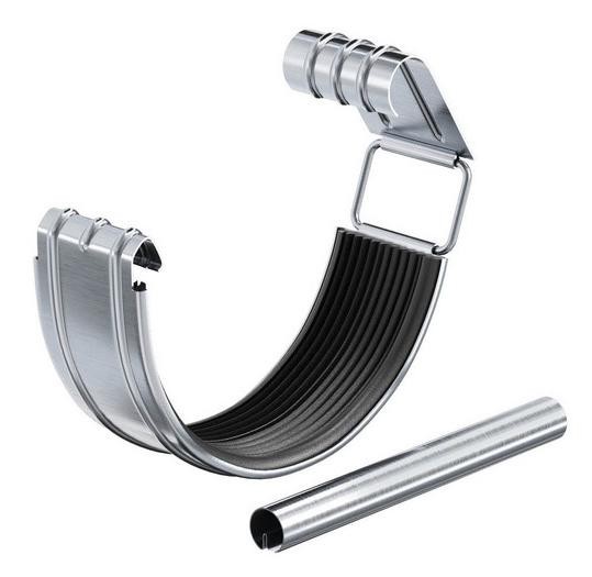 Водосток Aquasistem, Система 125x90 - Соединитель желоба с уплотнителем оцинковка купить в Азове