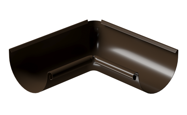 Угол внутренний 90° D125 Döcke STAL PREMIUM Каштан, (RAL 8017) купить в Азове