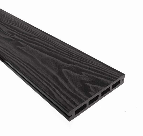 Террасная доска из ДПК Terrapol Смарт 3D Пустотелая с пазом Черное дерево купить в Азове