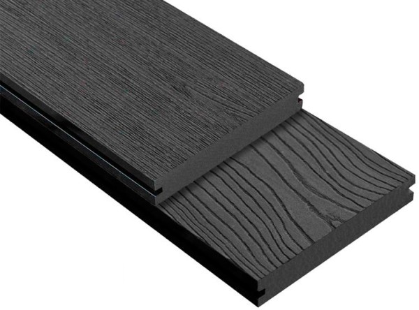 Террасная доска ДПК Outdoor 3D полнотелая STORM/OCEAN BLACK черная купить в Азове