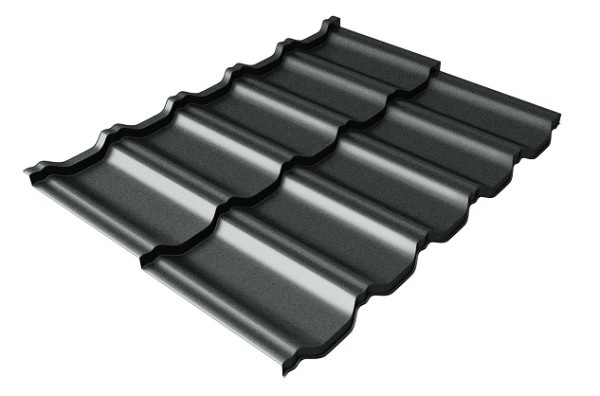 Металлочерепица модульная Квинта Uno Grand Line c 3D резом 0,5 GreenСoat Pural Matt RR2Н3 (RAL 7016 антрацитово-серый) купить в Азове