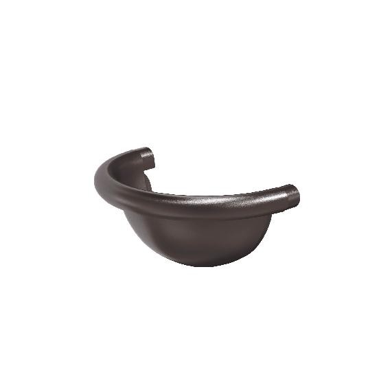 Водосток Aquasistem, Система 150/100 - Заглушка универсальная полукруглая RR 32 Тёмно-коричневый matt купить в Азове