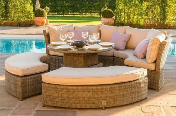 Диван-Трансформер AFINA плетеный из иск. ротанга со столом AFM-350B Beige купить в Азове