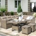 Комплект мебели AFINA плетеной из иск. ротанга AFM-307B Beige купить в Азове