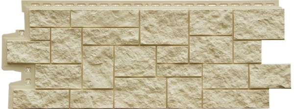 Фасадная панель Grand Line Дикий камень Стандарт бежевый купить в Азове