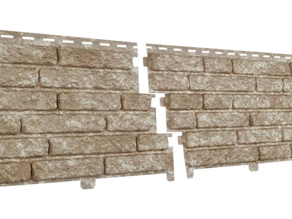 Фасадная панель Ю-пласт Стоун Хаус Кварцит Светло-бежевый купить в Азове