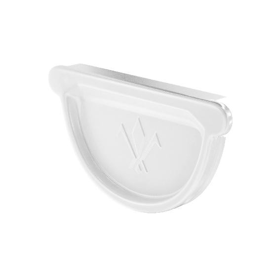 Водосток Aquasistem, система 125x90 - Заглушка универсальная с резиновым уплотнителем RAL 9003 Белый купить в Азове