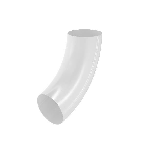 Водосток Aquasistem, система 125x90 - Колено трубы RAL 9003 Белый купить в Азове