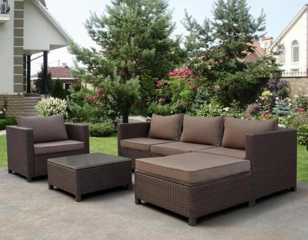Комплект мебели AFINA плетеной из иск. ротанга YR821A Brown/Beige купить в Азове