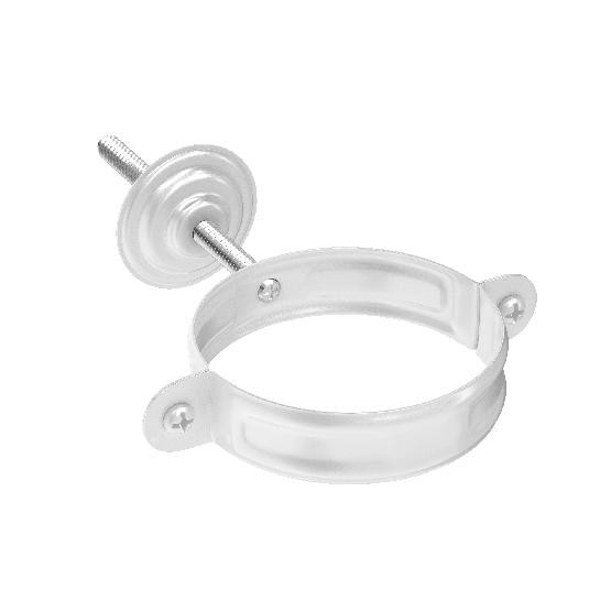 Водосток Aquasistem, система 125x90 - Комплект крепления трубы RAL 9003 Белый купить в Азове