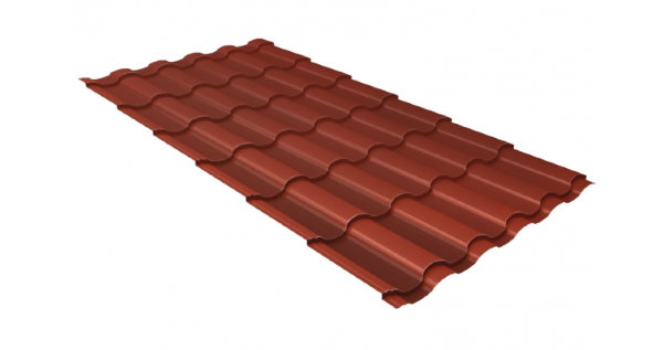 Металлочерепица кредо 0,5 Satin RAL 8004 терракота купить в Азове