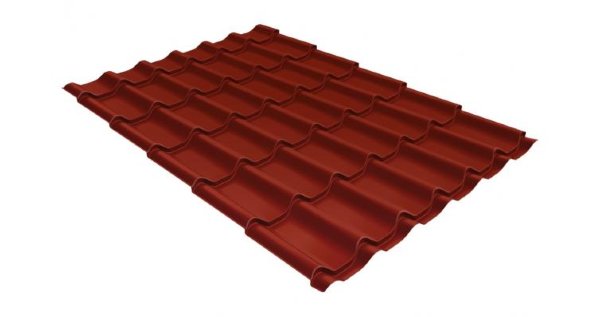 Металлочерепица классик GL 0,5 Velur20 RAL 3009 оксидно-красный купить в Азове