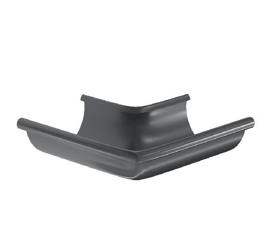 Водосток Aquasistem, система 150/100 -  Угол желоба, наружный 90° RAL 7024 Тёмно-серый купить в Азове