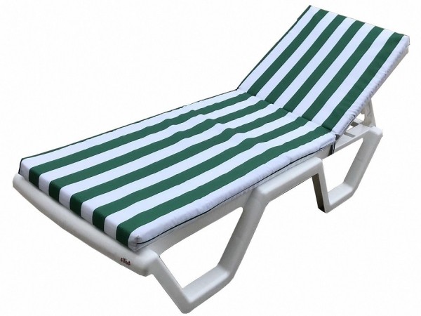 Матрас для шезлонга TWEET Зеленые белые полоски купить в Азове