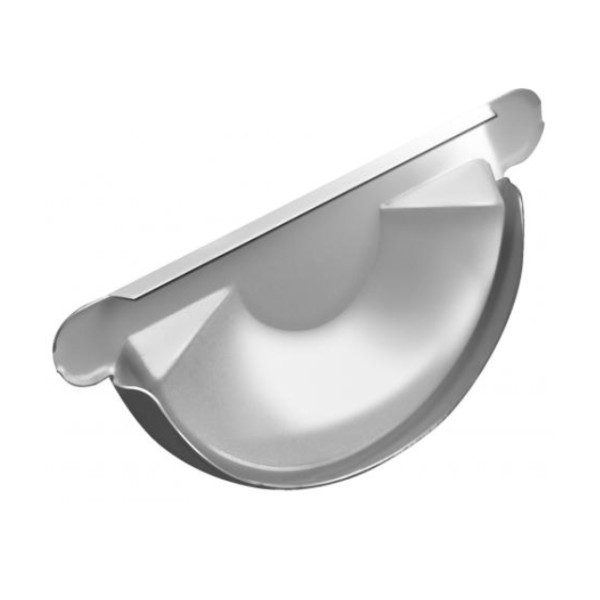 Водосток Grand Line 125x90 – Заглушка желоба RAL 9003 купить в Азове