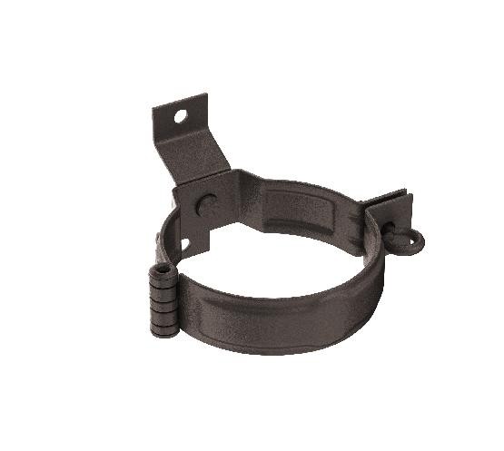 Водосток Aquasistem, Система 125x90 - Декоративный хомут трубы под дерево с комплектом крепления RR 32 Тёмно-коричневый matt купить в Азове