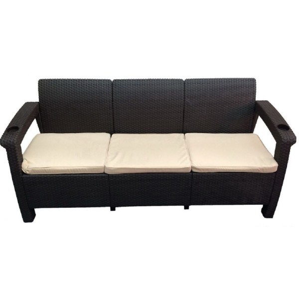 Трёхместный диван  Yalta Sofa 3 Seat венге купить в Азове