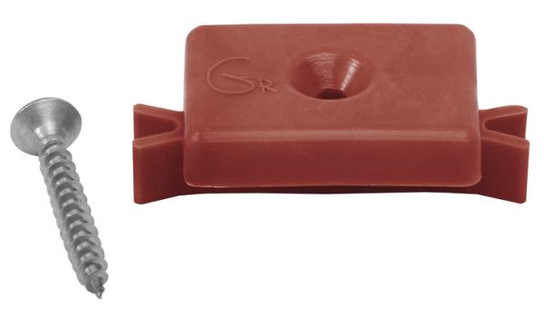 Пластиковая клипса с саморезом, Grinder шовный монтаж 5 mm красный купить в Азове