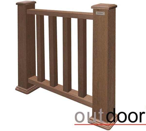 Ограждение из ДПК Outdoor Классик 3D STORM коричневый микс купить в Азове