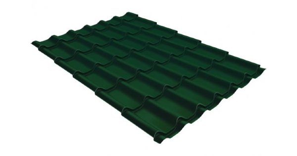 Металлочерепица классик GL 0,5 Velur20 RAL 6005 зеленый мох купить в Азове