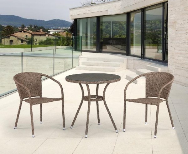 Комплект плетеной мебели AFINA из иск. ротанга T282ANT/Y137C-W56 Light Brown 2Pcs купить в Азове