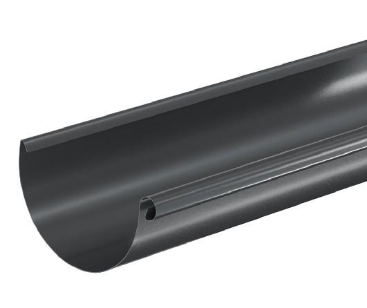 Водосток Aquasistem, система 125x90 - Водосточный желоб 3.00м RAL 7024 Тёмно-серый купить в Азове