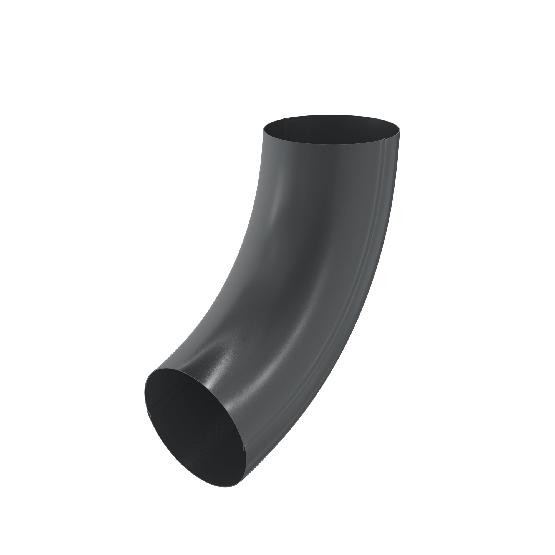 Водосток Aquasistem, система 125x90 - Колено трубы RAL 7024 Тёмно-серый купить в Азове