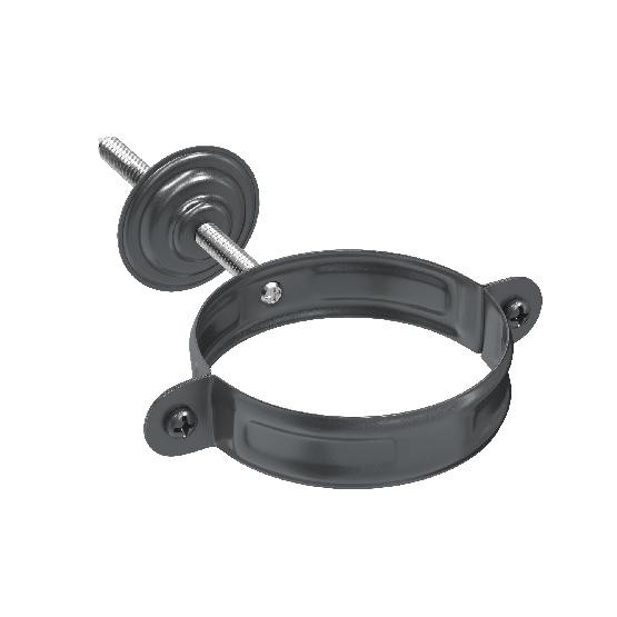 Водосток Aquasistem, система 125x90 - Комплект крепления трубы RAL 7024 Тёмно-серый купить в Азове