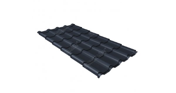 Металлочерепица камея 0,5 Satin RAL 7024 мокрый асфальт купить в Азове