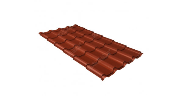 Металлочерепица камея 0,5 Satin RAL 8004 терракота купить в Азове