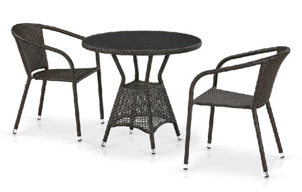 Комплект плетеной мебели AFINA из иск. ротанга T707ANS/Y137C-W53 Brown 2Pcs купить в Азове