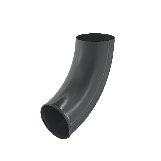 Водосток Aquasistem, система 125x90 - Отвод трубы RAL 7024 Тёмно-серый купить в Азове