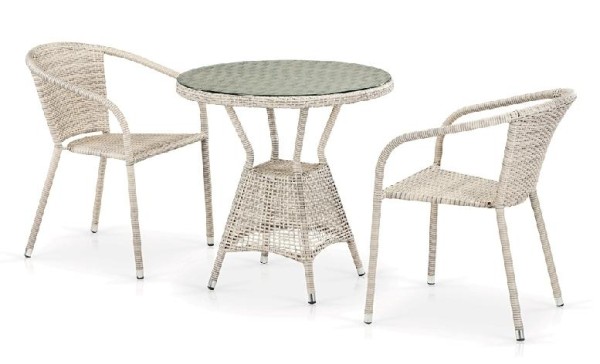 Комплект плетеной мебели AFINA из иск. ротанга T705ANT/Y137C-W85 Latte 2Pcs купить в Азове