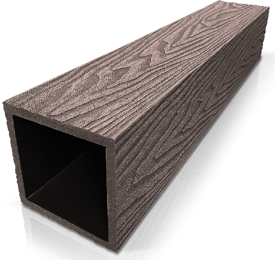 Столб ДПК 3D GardenParkett фактура дерева Венге купить в Азове