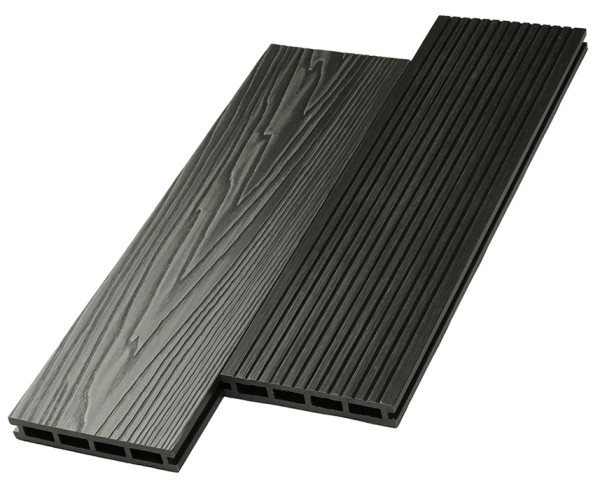 Террасная доска ДПК NanoWood двусторонняя New 3D тиснение + вельвет Графит купить в Азове