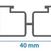 Лага алюминиевая KRONEX 40x15x3000 мм опорная Slim купить в Азове