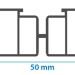 Лага алюминиевая KRONEX 50x25x3000 мм несущая купить в Азове