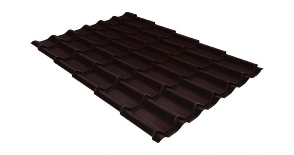 Металлочерепица классик 0,5 Satin RAL 8017 шоколад купить в Азове