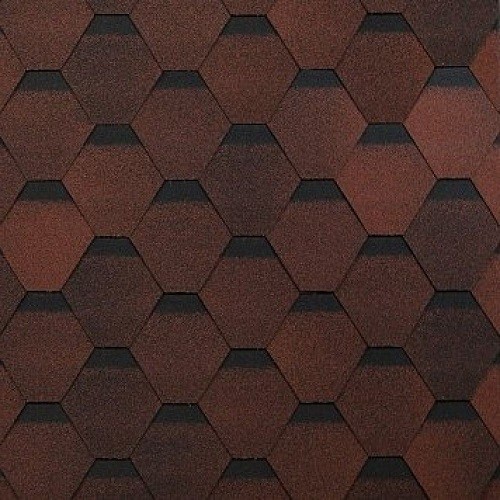 Гибкая черепица Shinglas, коллекция Оптима – Красный купить в Азове