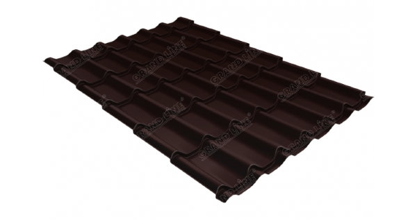 Металлочерепица классик GL 0,5 Quarzit RAL 8017 шоколад Metallic купить в Азове