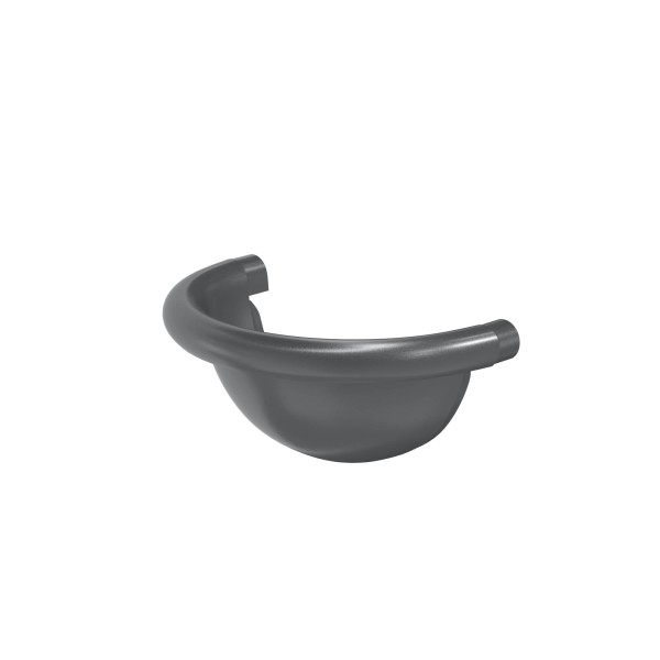 Водосток Aquasistem, система 125x90 - Заглушка желоба полукруглая RR 23 Маренго купить в Азове