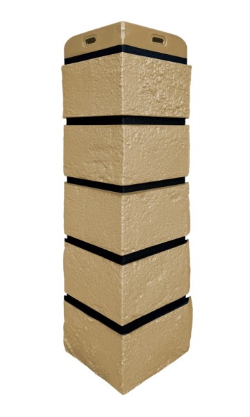 Угол Grand Line состаренный кирпич премиум Песочный (шов RAL 9005) купить в Азове