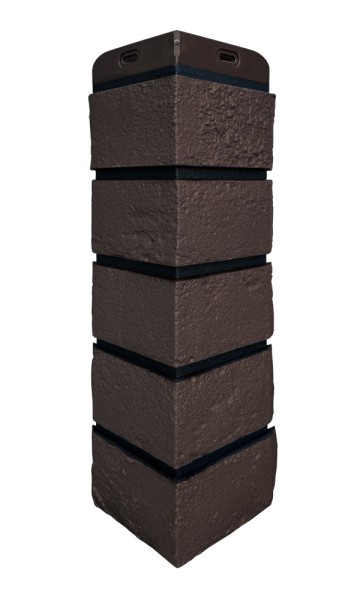 Угол Grand Line состаренный кирпич премиум Шоколадный (шов RAL 9005) купить в Азове